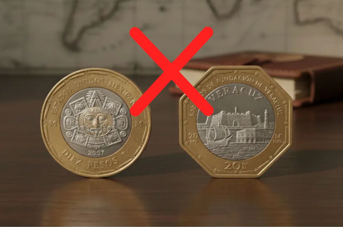 Nuevas monedas de 10 y 20 pesos
