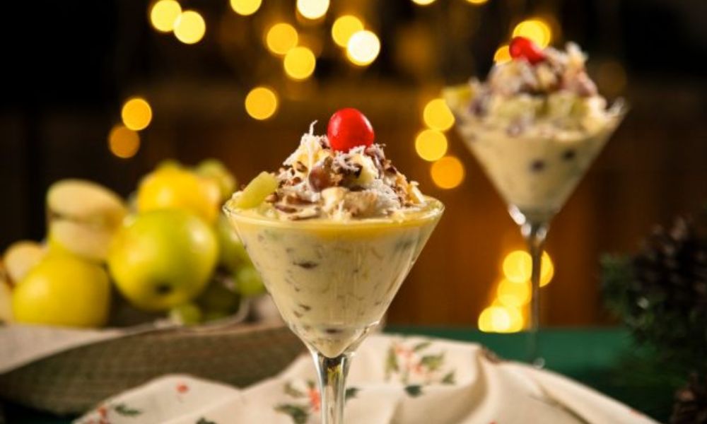 Receta de ensalada de manzana con rompope