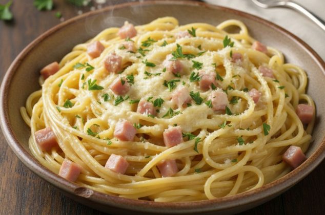 Receta de espagueti en salsa de tres quesos ¡en solo 25 minutos!