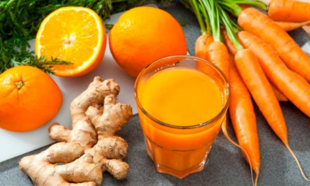 Receta de jugo de zanahoria con jengibre