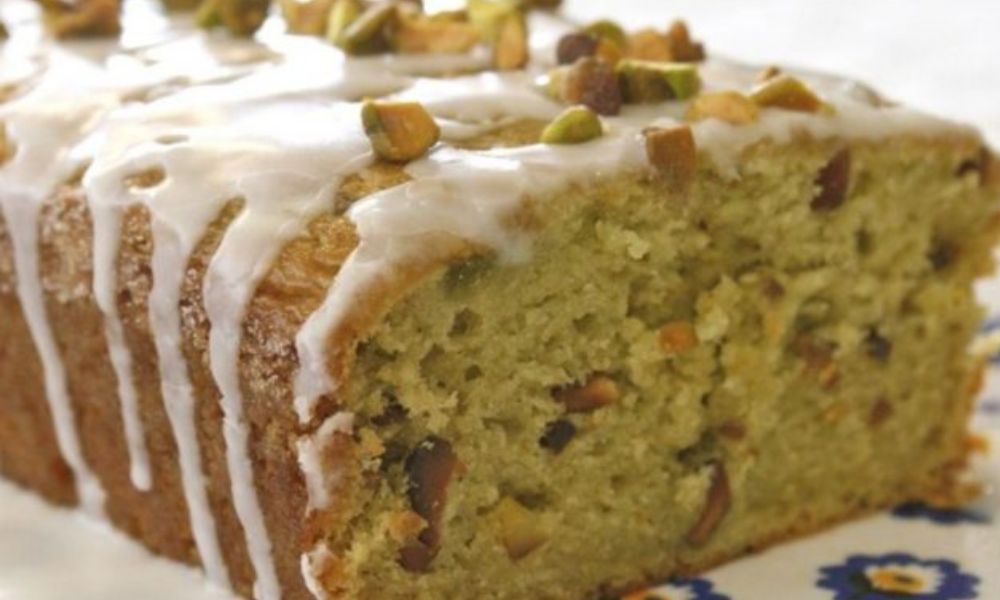 Receta de pan dulce de pistache con ralladura de naranja