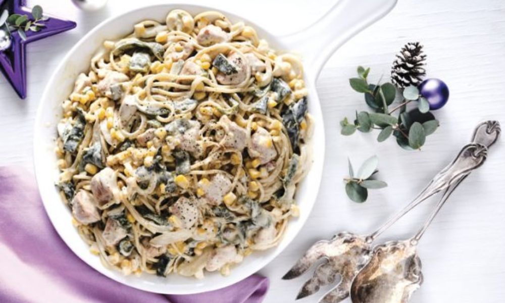 Receta de pasta poblana con pollo