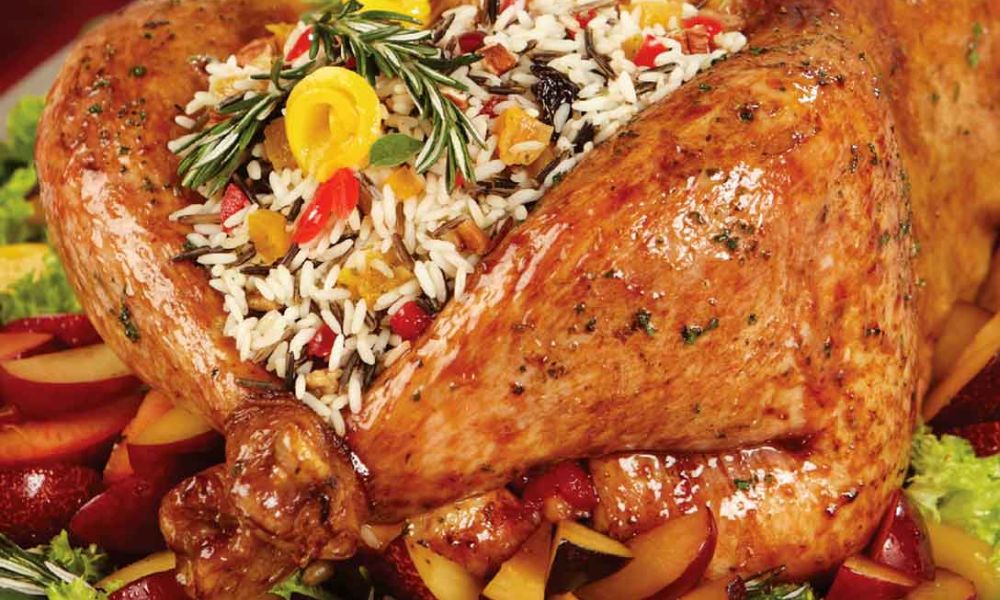 Receta de pavo relleno de arroz salvaje