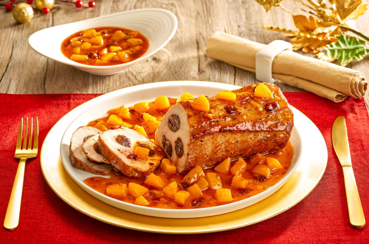 Pierna o lomo de cerdo adobado