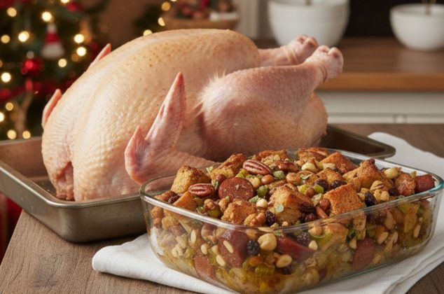 Relleno de pavo con salchichas ahumadas y frutos secos: Receta ¡en solo 30 minutos!