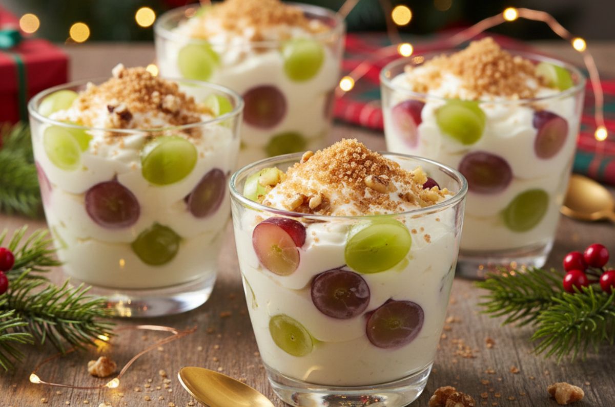 Receta de uvas a la crema
