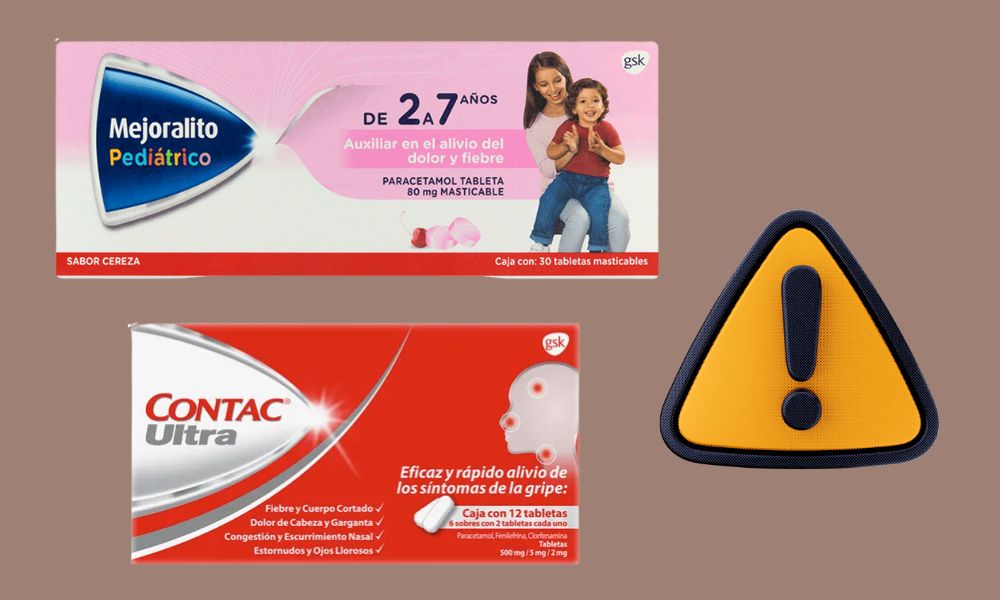 Mejoralito Pediátrico y Contact Ultra Cofepris