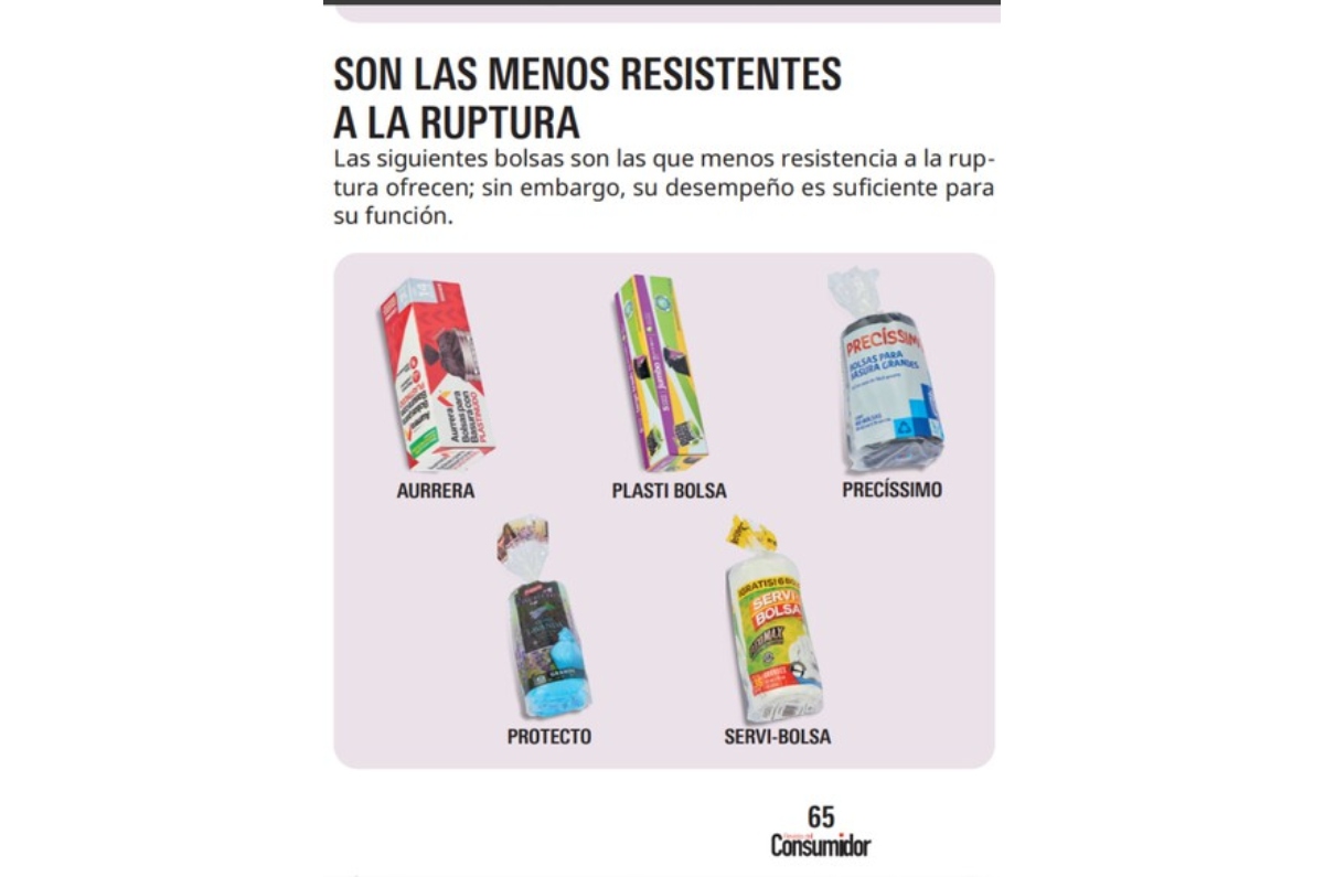 peores bolsas de basura profeco