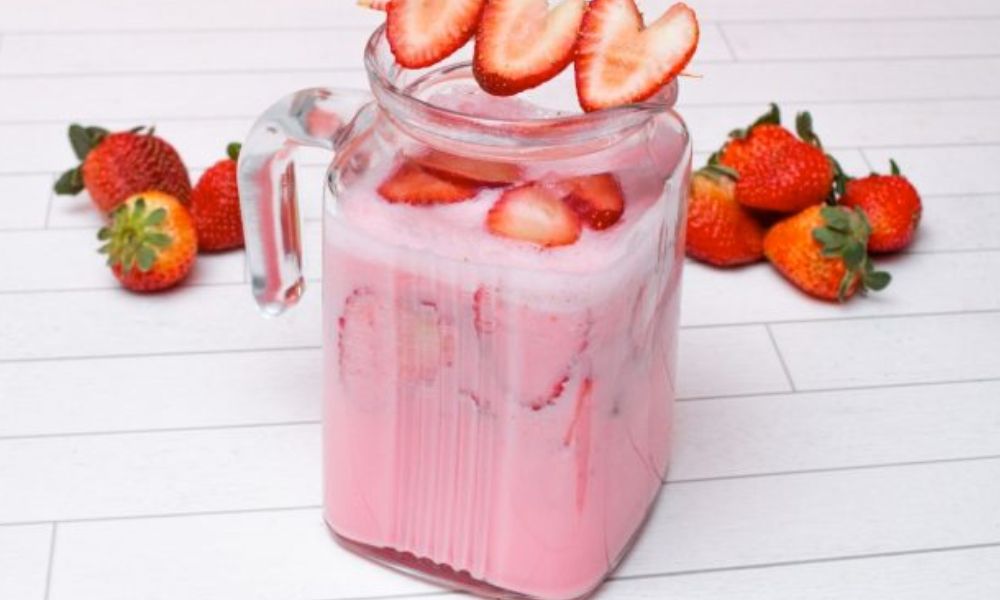 Receta de agua de fresa cremosa