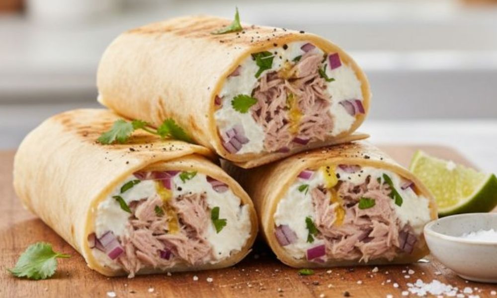 Receta de burritos de atún con queso crema