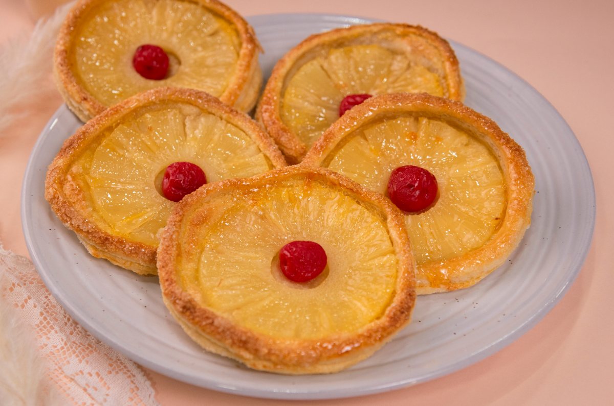 Receta de hojaldres de piña con 5 ingredientes 