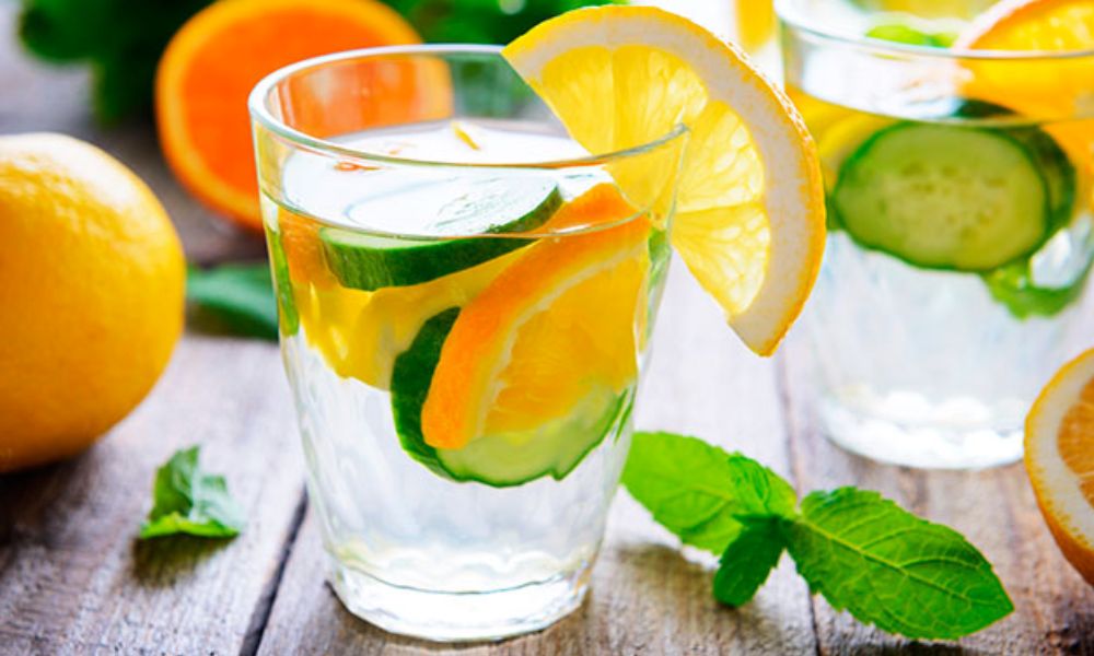 Receta de infusión de pepino y naranja