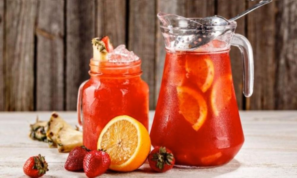 Receta de naranjada con fresa