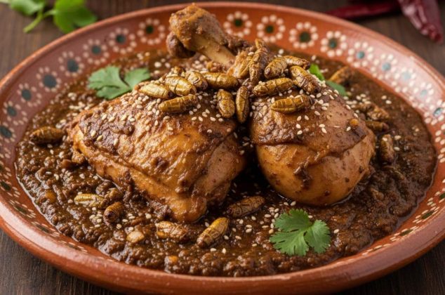 Receta de pollo con mole de chapulines ¡en solo 7 pasos!