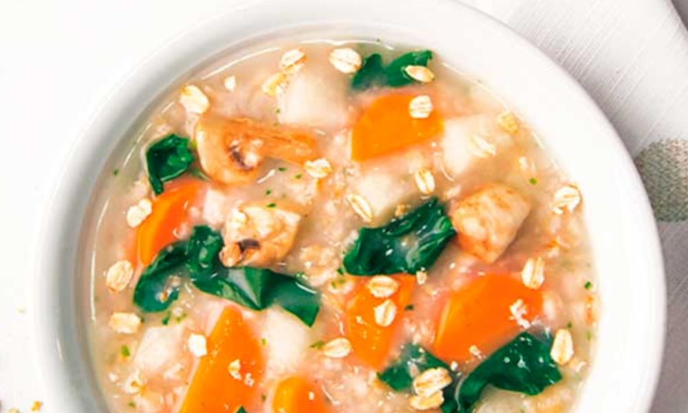 Receta de sopa de avena con verduras