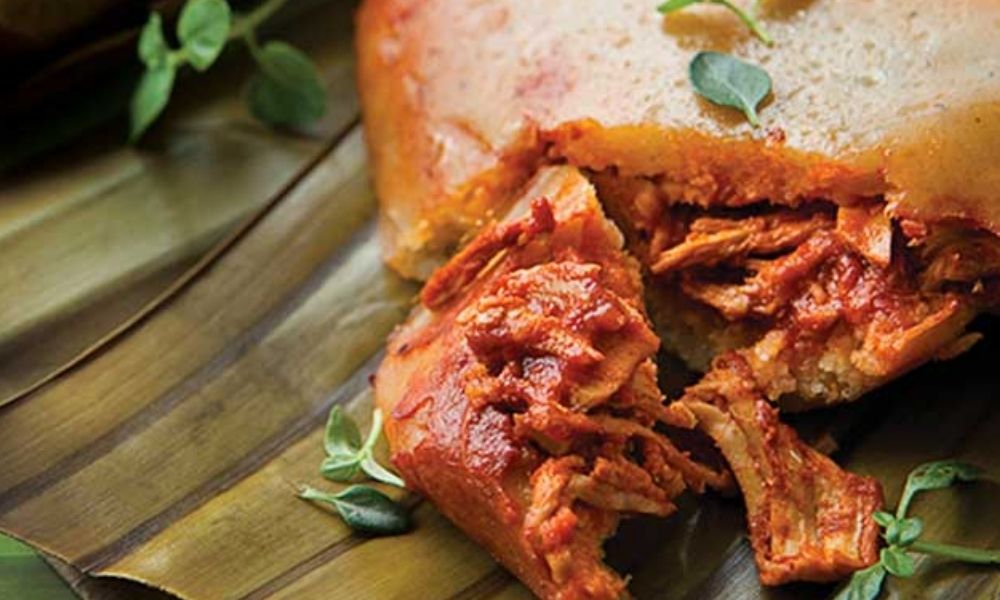 Receta de tamales veracruzanos con carne de puerco en hoja de plátano