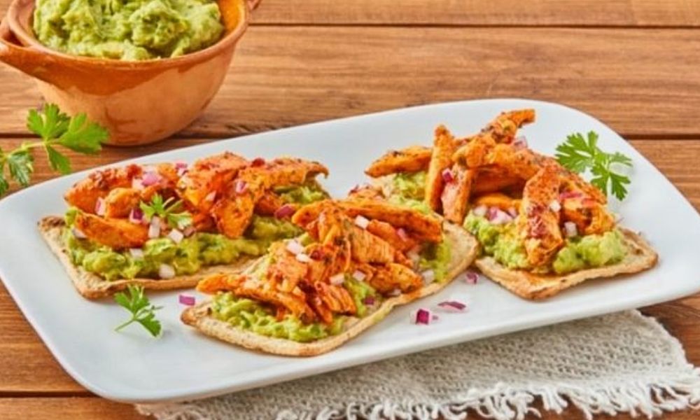 Receta de tostadas de pollo al pibil