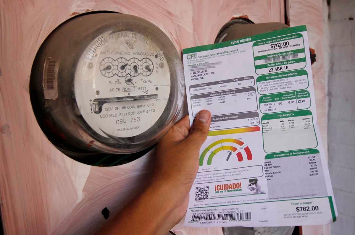 por qué subió el recibo de luz CFE