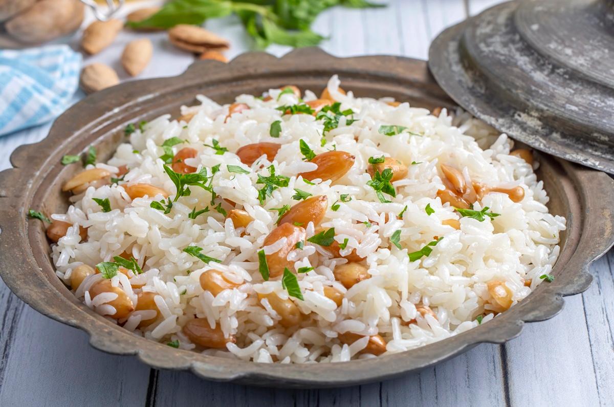 Arroz de almendras y arándanos