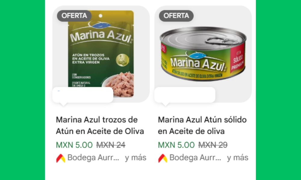 Atún Marina Azul en aceite de oliva Aurrerá precio