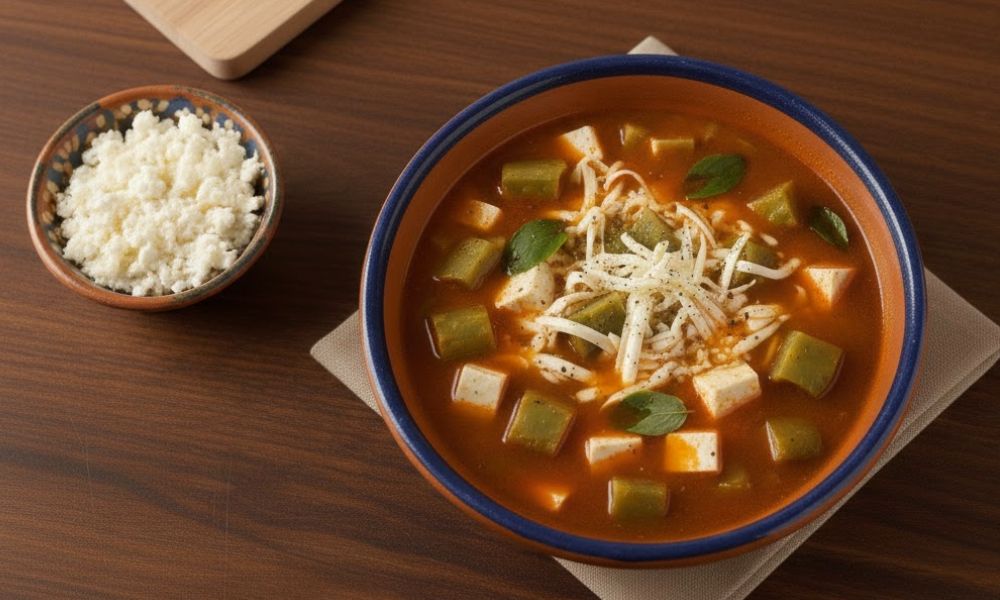 Cómo preparar una sopa de nopales con queso