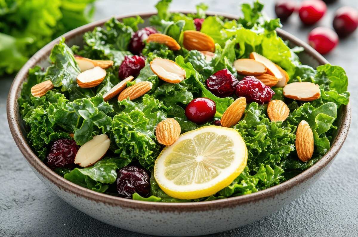 Ensalada de aguacate con aderezo de almendras