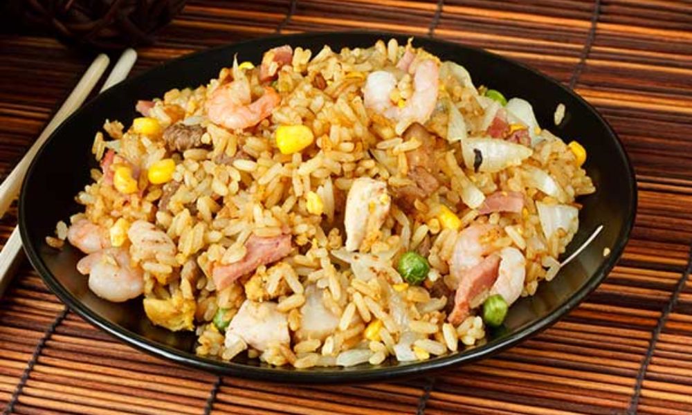 Receta de arroz frito con camarones