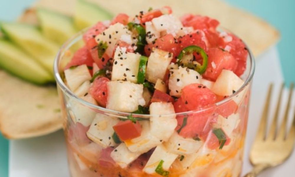 Receta de ceviche vegetariano de jícama