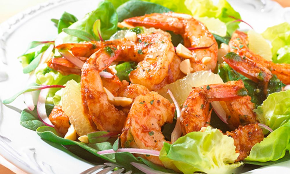 Receta de ensalada de camarones con Paprika