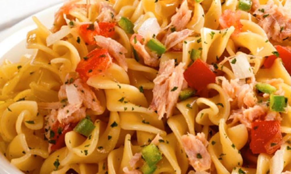 Receta de pasta de tornillo con atún a la mexicana