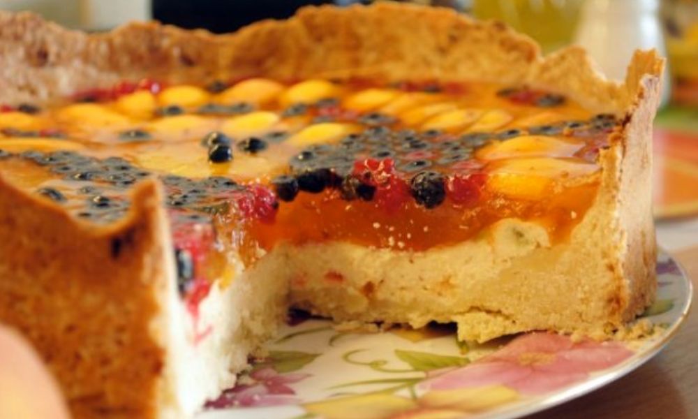 Receta de pay de queso con mermelada de tuna