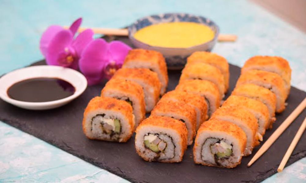Receta de sushi empanizado de camarón