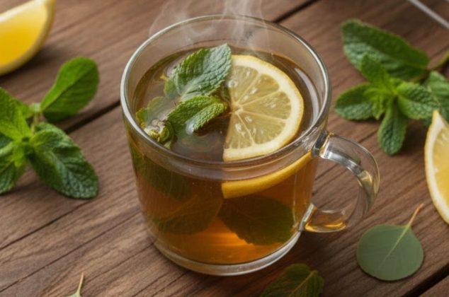 Receta de té de eucalipto y menta para combatir la tos en días fríos