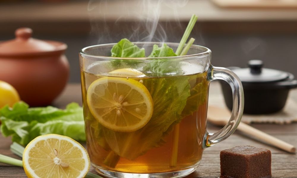 Receta de té de lechuga con zacate de limón