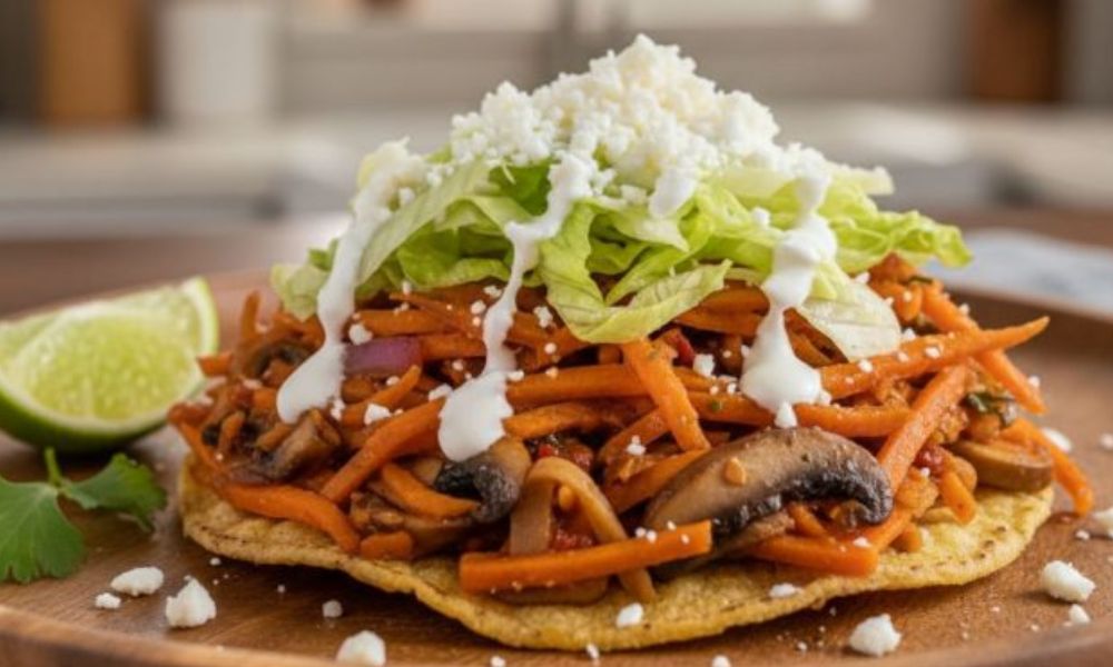 Receta de tinga de zanahoria con champiñones
