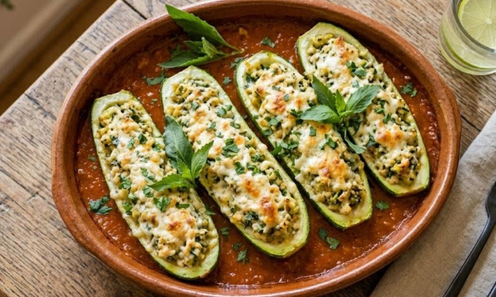 Cómo preparar calabacitas rellenas de requesón