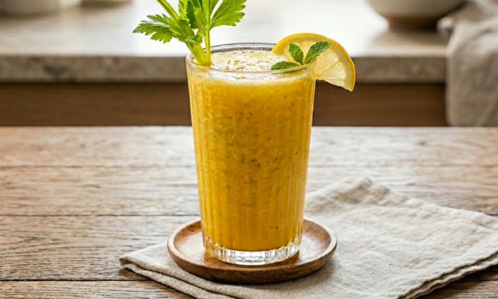 Cómo preparar jugo de apio con mango