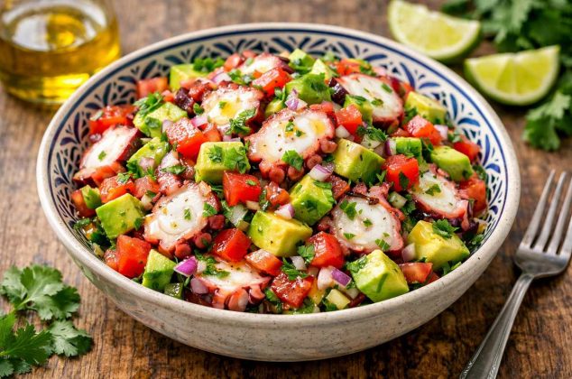 Cómo preparar una ensalada de pulpo y aguacate fácil y deliciosa