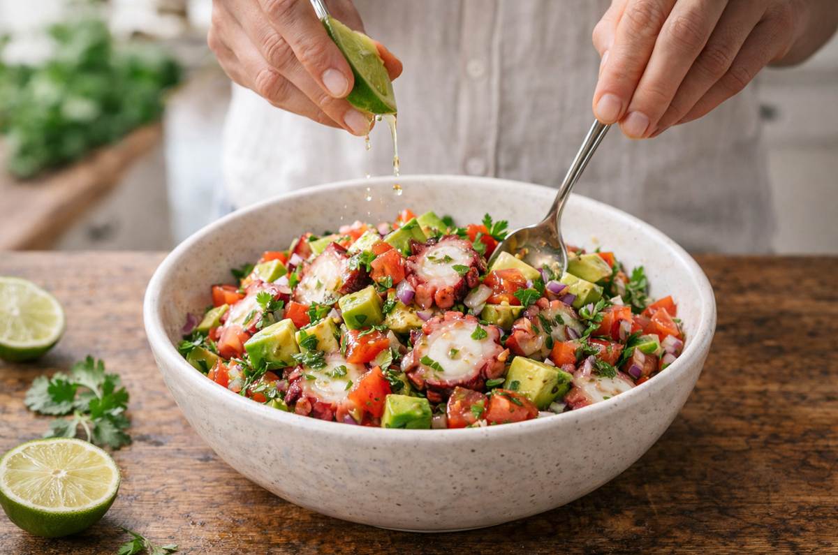 Ensalada ligera de pulpo