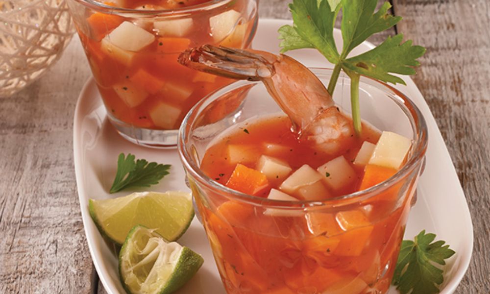 Receta de caldo de camarón con verduras