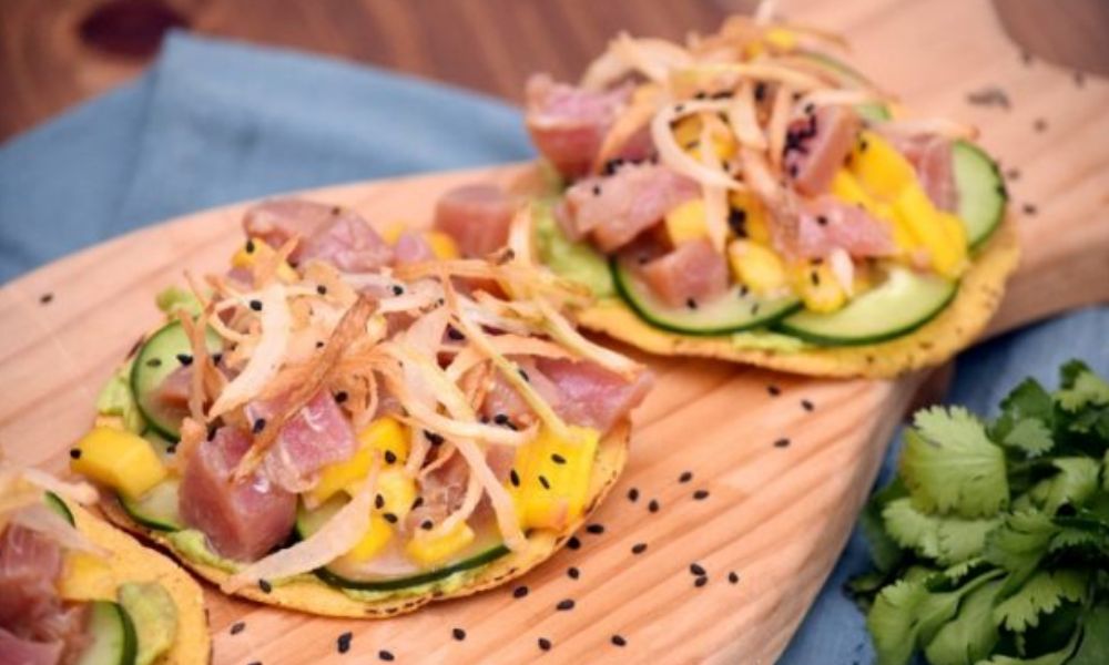 Receta de ceviche de atún con mango para tostadas