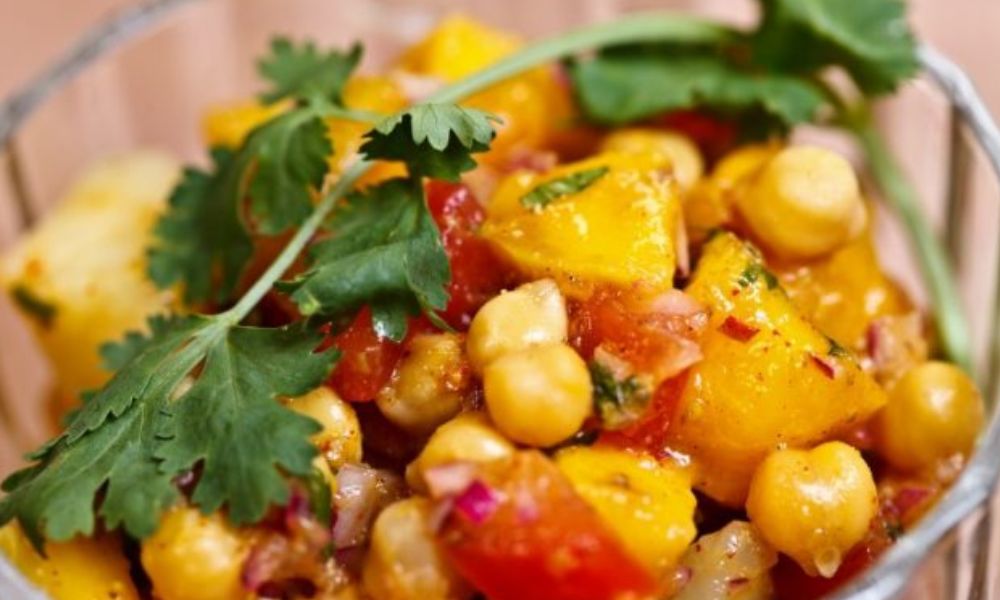 Receta de ceviche de garbanzo con mango