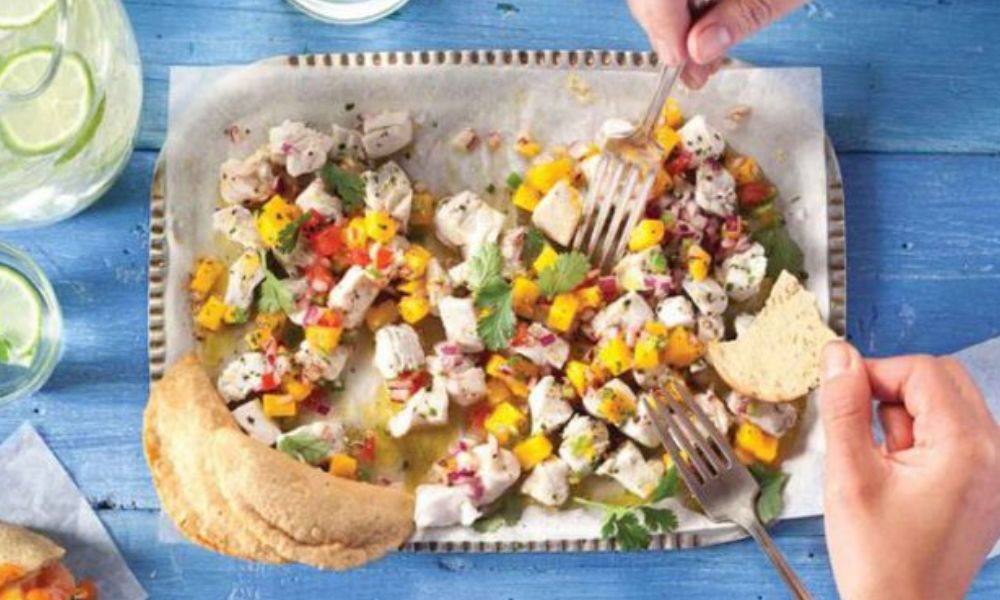 Receta de ceviche de pescado con mango