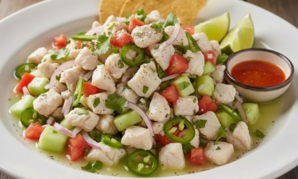 Receta de ceviche de pescado estilo Sinaloa con pepinos