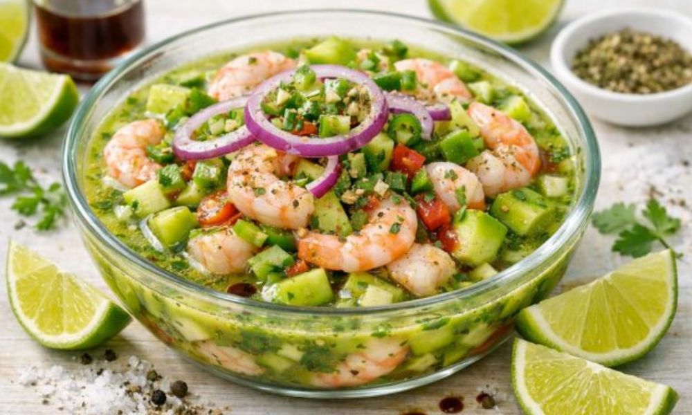Receta de ceviche verde con pepino