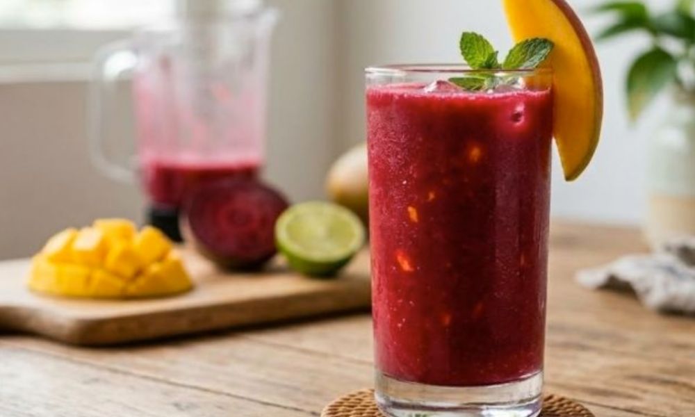 Receta de jugo de betabel y mango