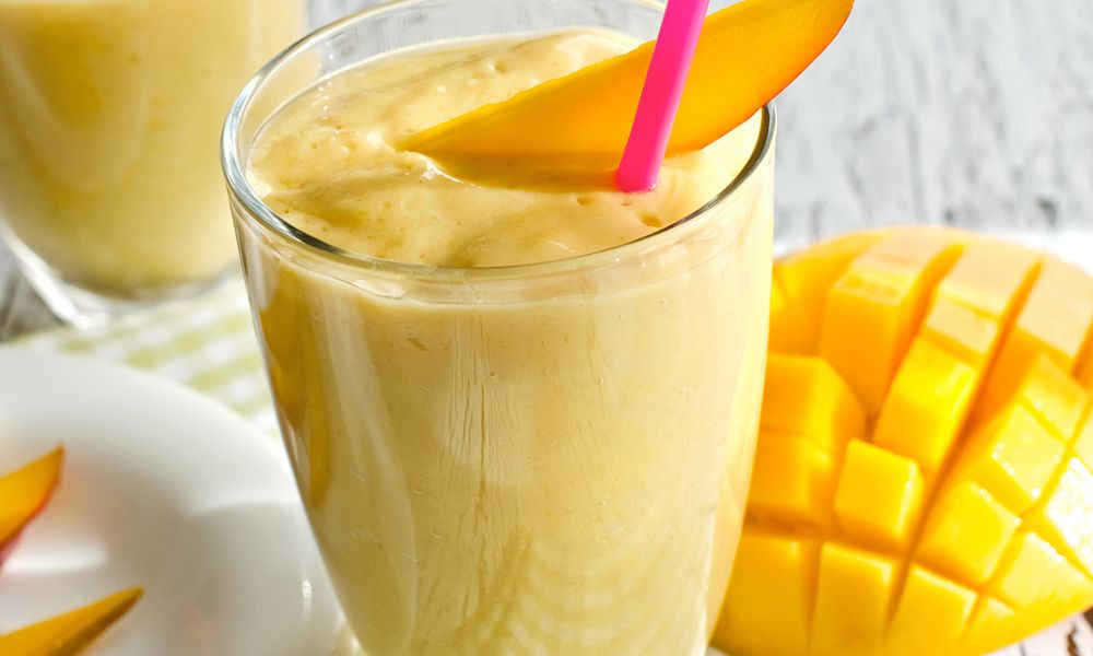 Receta de licuado de mango con crema de coco