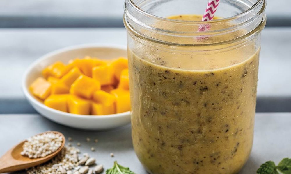 Receta de licuado de mango con pasas