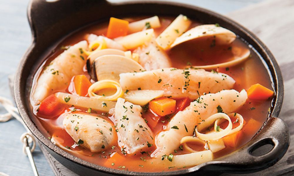 Receta de sopa de pescado con almejas