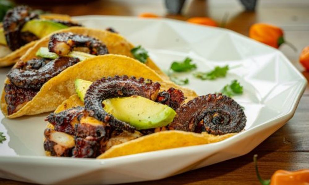 Receta de tacos de pulpo zarandeado a la parrilla